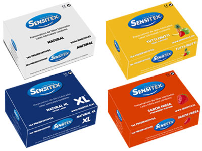 gama preservativos 144 de sensitex condoms en madrid